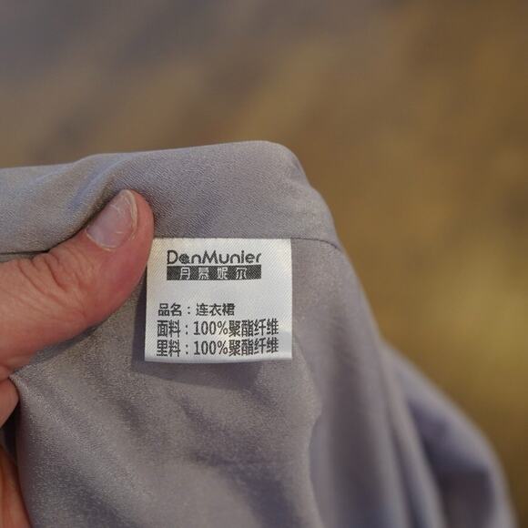 Dan Munier A-Line Dress Womens Small Gray Floral Print Empire Waist Back Zip - Picture 4 of 9